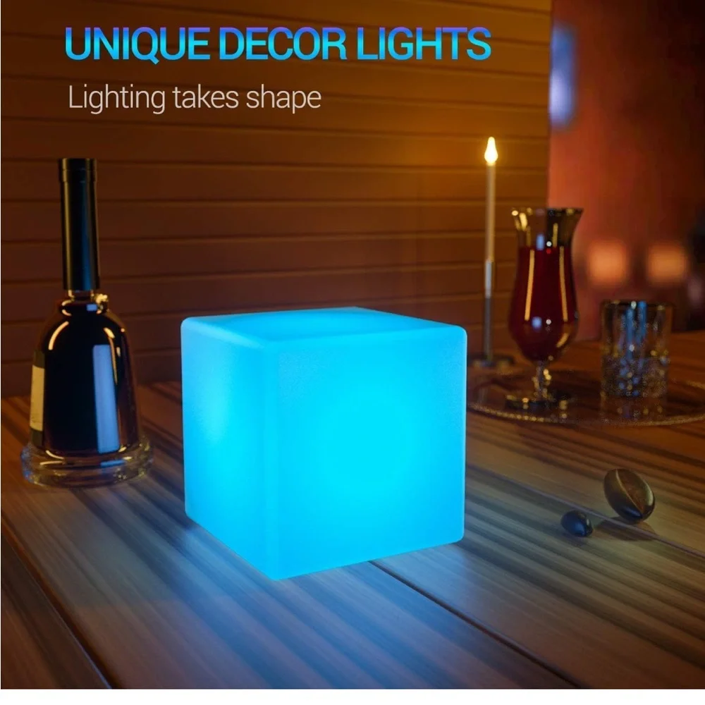 LOFTEK 4-inch LED Cube Lights: RGB 16 Colors Cosmic Cube LED with Remote Control